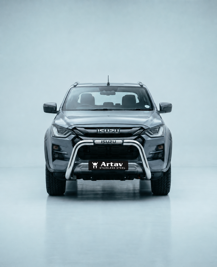 ARTAV-Isuzu DMAX PDC Nudge Bar Stainless w Top Brackets Included (Fits Gen7 Facelift Model)-1600098T