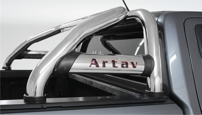 ARTAV - New VW Amarok Sports Bar Stainless – Single Cab (Fits Securi Lid & OEM Tonneau) - 250066T