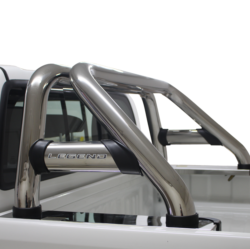 ARTAV - Toyota Hilux LEGEND Oval Sports Bar Double Cab & Extended Cab Stainless - 80063T