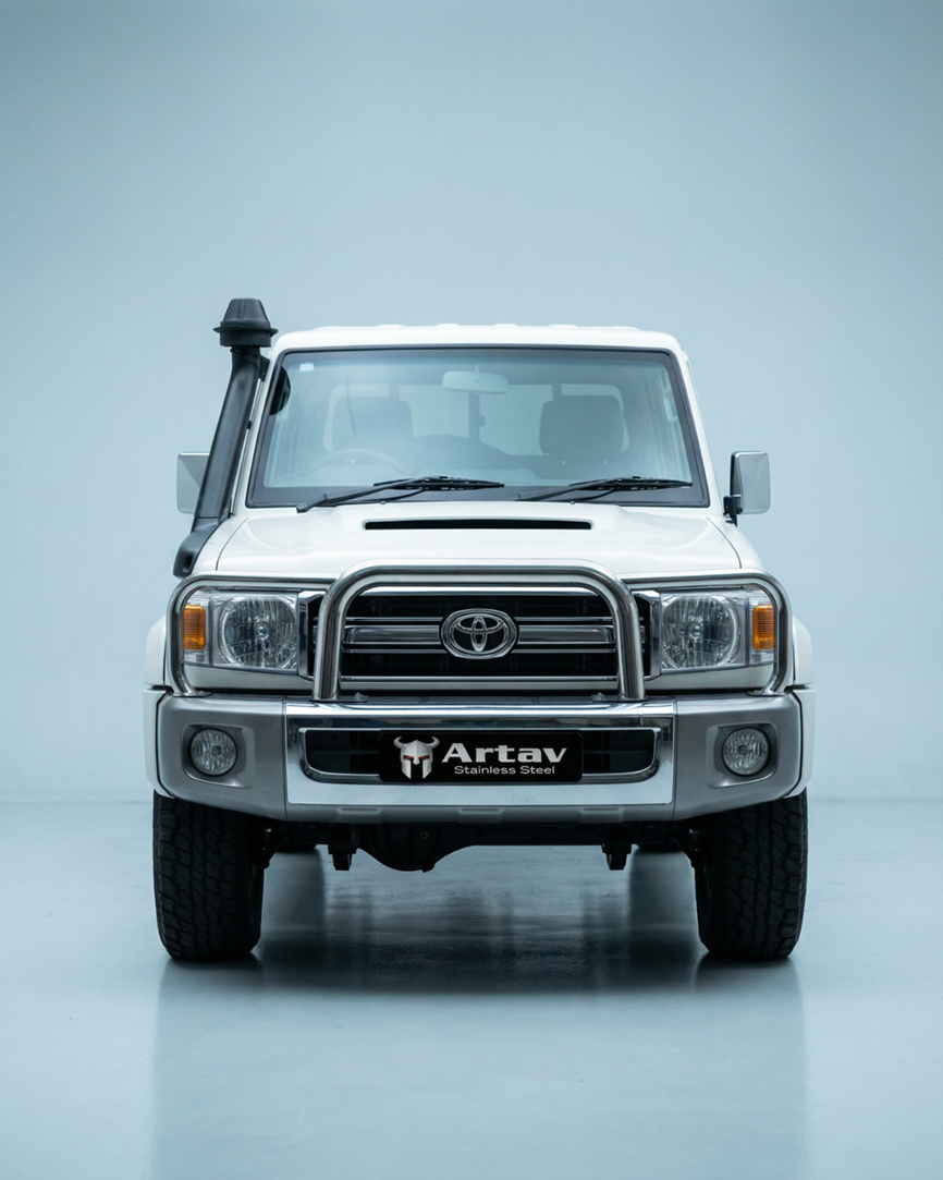 ARTAV - Toyota Landcruiser 70 Series Grill Guard Stainless (Does NOT fit New Model Landcruiser) - 90025T