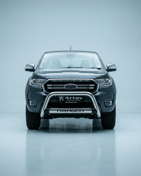 ARTAV-Ford Ranger T6 Facelift Nudge Bar Stainless (Also fits Everest without PDC – Request Decal)-150041T