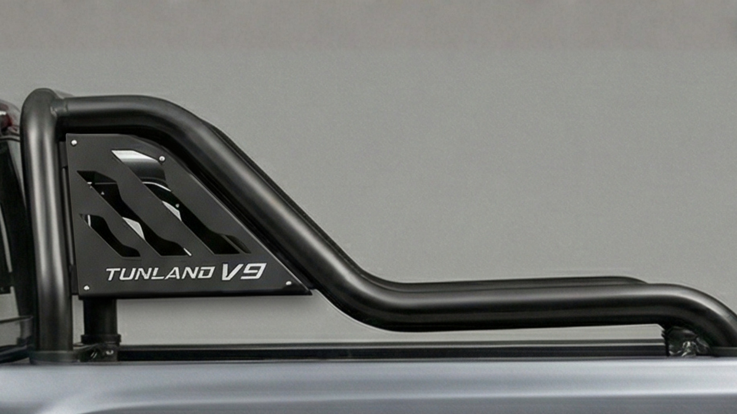 ARTAV - Foton Tunland V9 Extended Sport Bar w Steel Plate Black - BS-135026-DFS