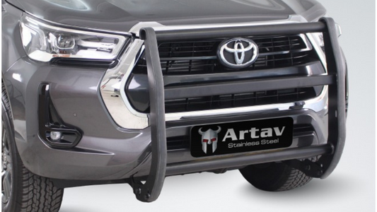 ARTAV - Toyota Hilux GD6 Bullbar Black (Police Bar) (Brackets Included) - BS-90048