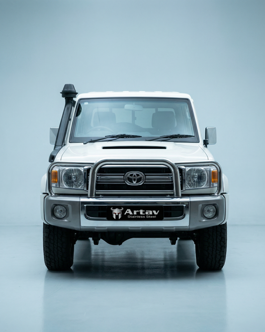 ARTAV - Toyota Landcruiser 70 Series Grill Guard Stainless (Does NOT fit New Model Landcruiser) - 90025T