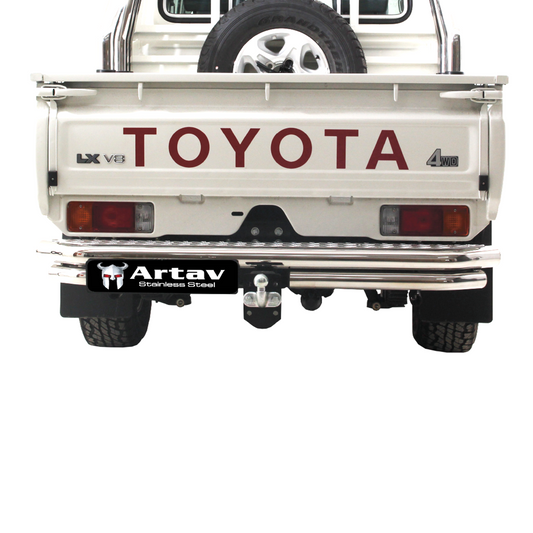 Artav - Toyota Landcruiser Rear Step Stainless (Fits ONLY with our Towbar 90031T) - 90030T